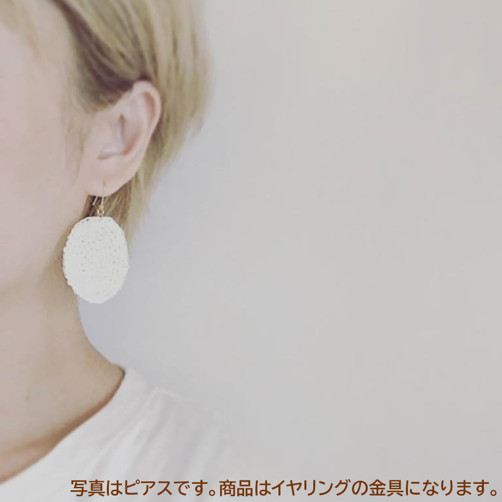【松久永助紙店】紙糸アクセサリー 満月 イヤリング