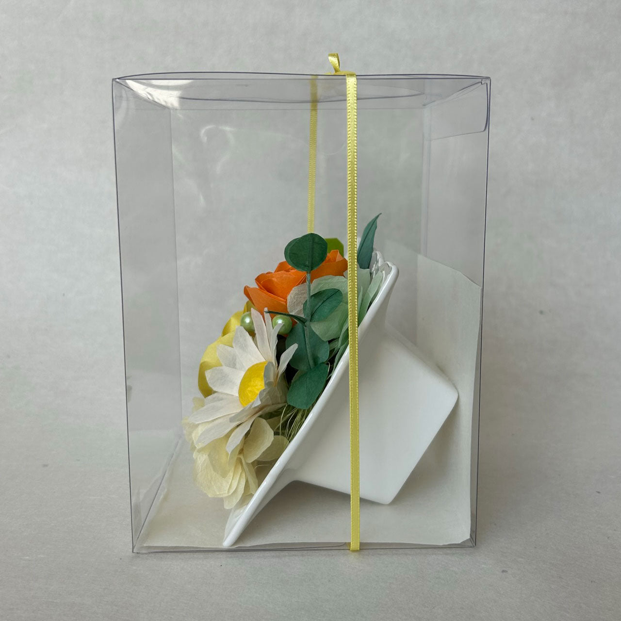 【美濃竹 紙工房】和紙の折花 陶器ベース