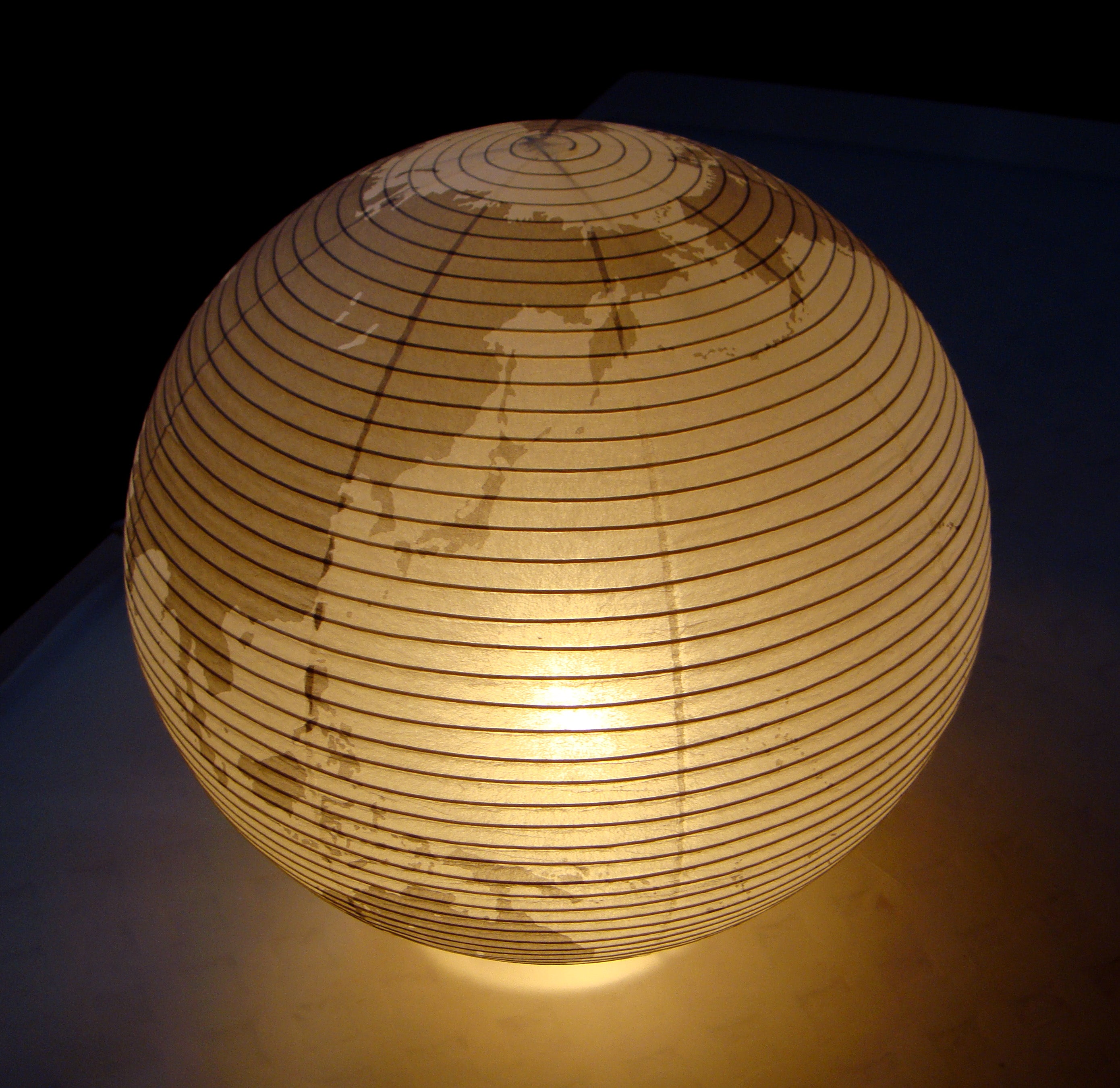 家田紙工】【カミノシゴト】地球儀提灯 Globe【本美濃紙】送料